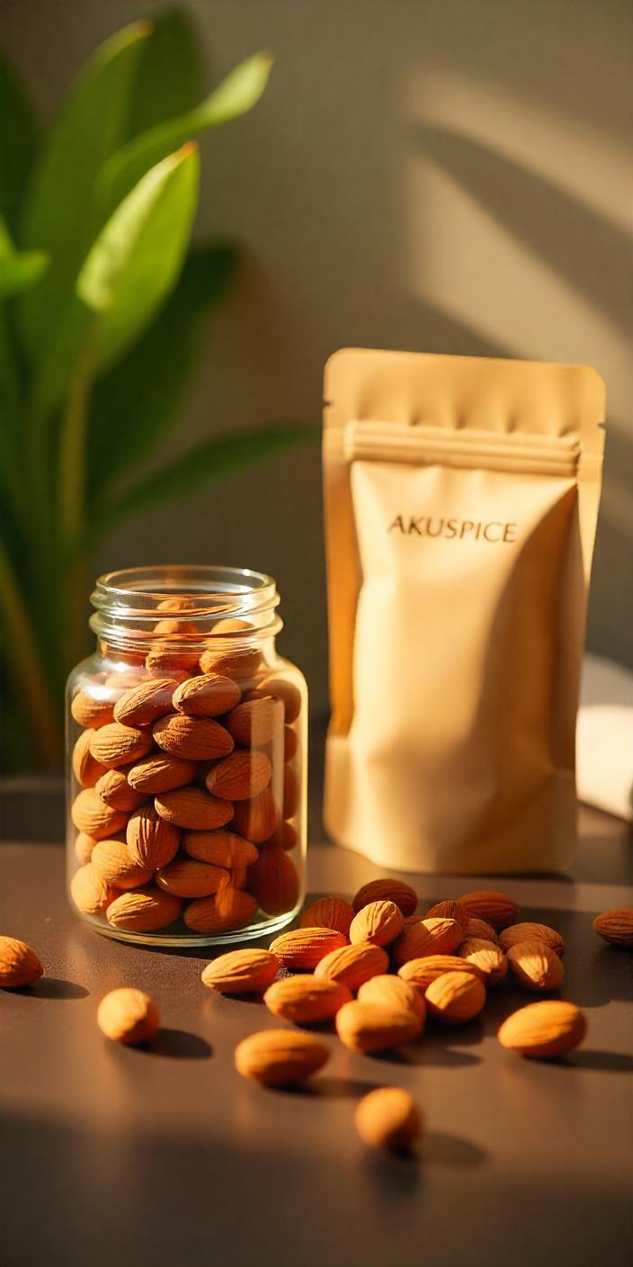 AKUSPICE Premium Almonds – Handpicked & Natural